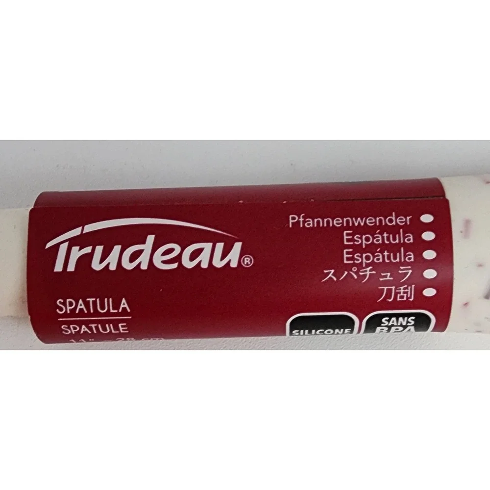Trudeau Silicone Spatula 11 Inch White Confetti Heat Resistant BPA Free NEW